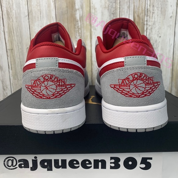 Air Jordan 1 Low Smoke Grey Red - Picture 3 of 6